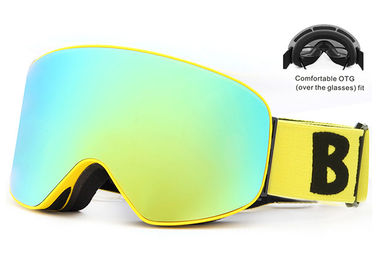 Diseño anti del rasguño OTG de las gafas desmontables del esquí grueso 15m m de la espuma de tres capas proveedor