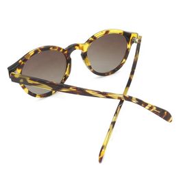 Las gafas de sol polarizadas las gafas de sol redondas del acetato de la tortuga de la moda para el ojo protegen proveedor