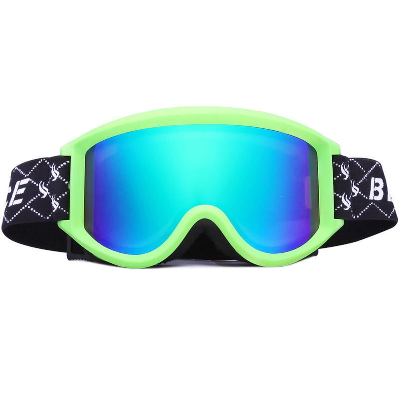 Vidrios cómodos del esquí del color verde, correa del nilón del ajuste de las gafas de la nieve proveedor