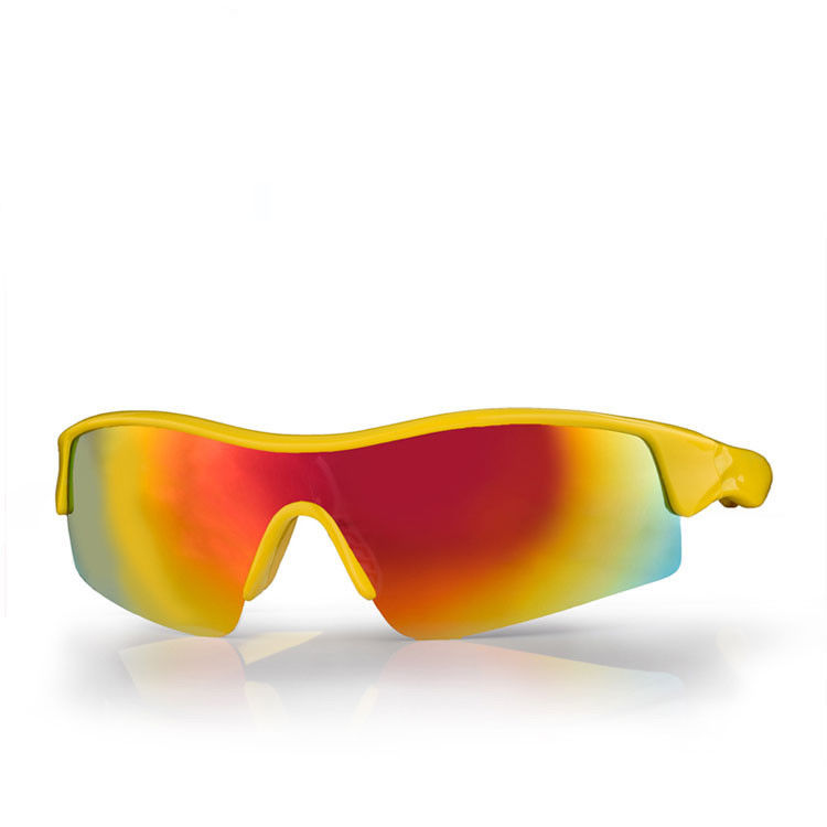 Extremidad anti polarizada color amarillo del brazo del silicón del resbalón de la lente permutable de la PC de las gafas de sol proveedor